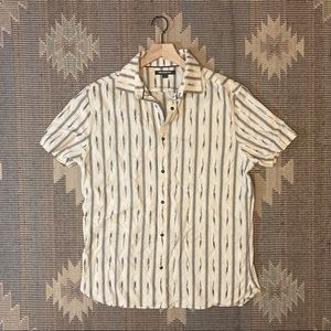 Karl Lagerfeld Men’s Western Aztec‎ Pearl Snap Short Sleeve Shirt